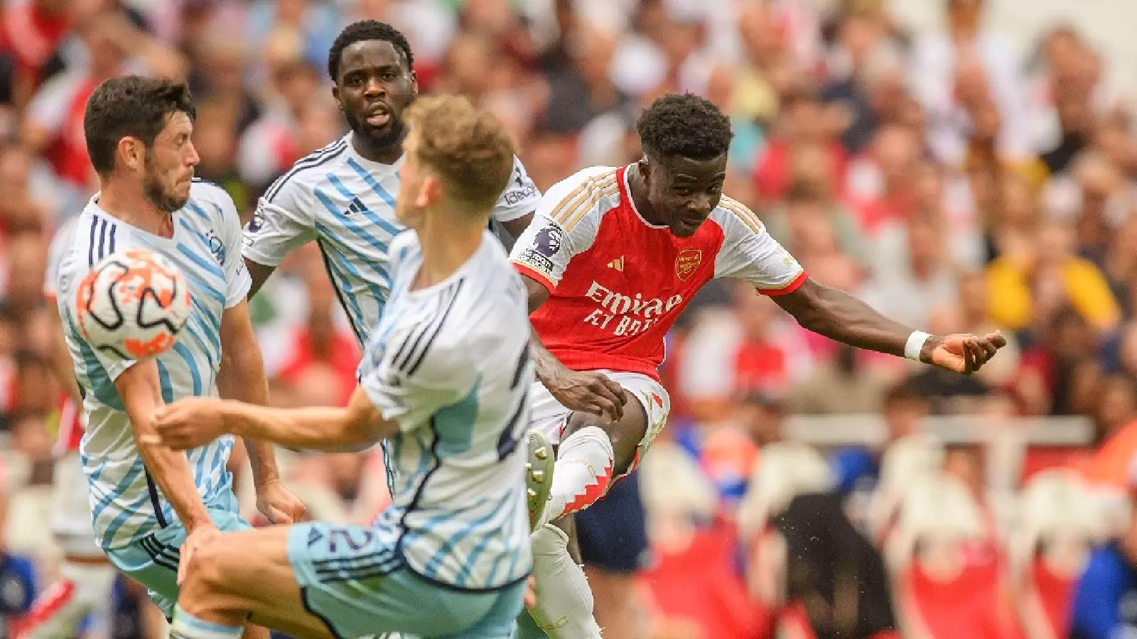 Bukayo Saka On Target As Arsenal Hang On To Beat Nottingham Forest