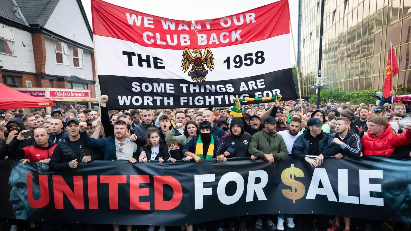 Manchester United Fans Turn Up In Their Thousands To Protest Against ...